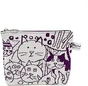 [Manhattaners] Manhattaner's 75-8800 Cosmetic Case, Knit Pouch, Purple, One Size