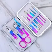 7/10Pcs Manicure Cutters Nail Clipper Set Household Stainless Steel Ear Spoon Nail Clippers Pedicure Nail Scissors Tool,10 pcs