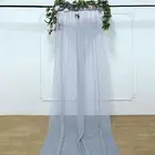 DUSTY BLUE 5ft x 14ft Premium Chiffon SHEER CURTAIN Window Drape Panel Party