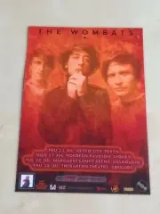 THE WOMBATS - 2015 AUSTRALIA TOUR - LAMINATED PROMO TOUR POSTER - NEW!