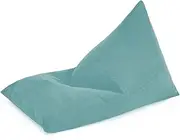 UYSOFRCV Triangle Bean Bag Chairs Sofa Cover (No Filling) Premium Cotton Canvas Chair Sturdy Zipper Beanbag Case Lounger Storage Sofa Slipcover for Adults and Kids,Green