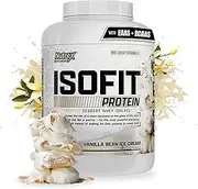 Nutrex Research IsoFit Whey Protein Isolate Powder, Vanilla Bean Ice Cream 2.25 kilograms