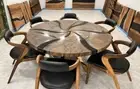 Black Resin Epoxy Coffee Table Top Handmade Acacia Wood Farmhouse Furniture Deco