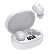 Laser Mini TWS Earbuds with ENC and LED Display (White)
