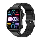 1.96 Inch Colour Screen Smart Watch Leather Strap Support Bluetooth Call / Ecg B