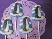 Penquin in ice Lollipop chocolate fondant molds