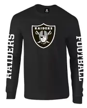 NFL Oakland Raiders Shirt Long Sleeve Solid Enough Football