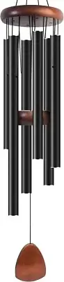 Memorial Sympathy Black Wind Chimes, Soothing Beautiful Melody *NEW*
