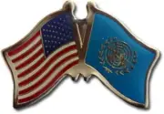 Pack of 24 USA American United Nations Friendship Flag Hat Cap lapel Pin