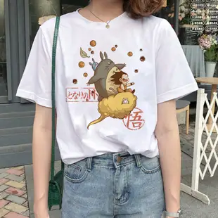 男女T恤日本動漫龍貓 totoro 寬松莫代爾舒適上衣2020新款夏季