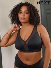 Black Total Support Non Wire Ultimate Comfort Bra B-H (929546) | $41