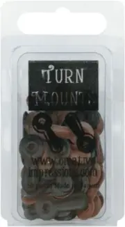 Creative Impressions Painted Metal Turn Mounts 50/Pkg-Matte Black & Brown