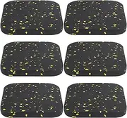XIASABA 6PCS Rubber Treadmill Mat Sound Insulation Cushion for Exercise Equipment Fitness Damping Black White (Khiaasagaskr-12)
