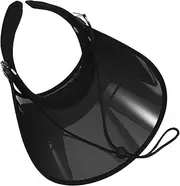 [PartyKindom] 1Pc UV Summer Sunhat UV Visor Hat for Outdoor Protection Black Ultraviolet Cap for Commuters Durable Sunproof Hat for Beach and Hiking
