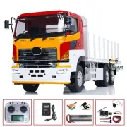 In Stock 1:14 LESU RC 6x4 Timber Truck RTR Metal Flatbed Trailer Car Sound Light