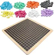 KOMBIUDA Learning Toy 1 Set Wooden Mosaic Enhance Creativity Imagination Safe for Toddlers