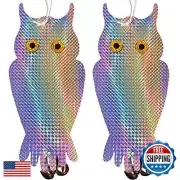 Ugold Holographic Owl Style Reflector, Decorative Windchime for Home and Gard