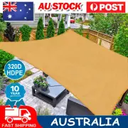 Shade Cloth Sun Shade Sail Extra Heavy Duty Grey 98% UV Block Shade Rectangle
