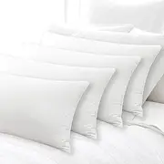 Luxor Linen Luxor Australian Made Hotel Quality Pillow Standard Size, Medium Firm, Four Pack