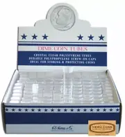 100 H.E. HARRIS / WHITMAN ROUND COIN TUBES FOR DIMES 10 Cents -#28824