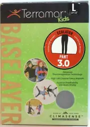 Terramar Kids Size L 14/16 Ecolator Pant 3.0 Baselayer Legging W9295 Black