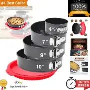 Baking Made Simple: 4, 7, 9, 10-Inch Nonstick Springform Pan Set for All Recipes