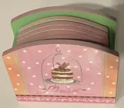 Wooden Drink Coasters Wood Table Coaster Set of 6 with Coaster Holder. Cute!!
