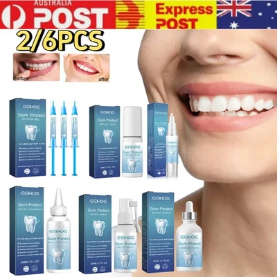6Pcs Mullein Gum Repair Gel Set, Gum Protect Repair Spray and Drops for Oral AU
