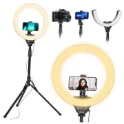 14'' Foldable Ring Light with 62'' Tripod Stand and Phone Holder, 14in Black