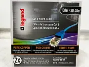 Legrand 100' Pure Copper Cat6 Patch Cable, Plug and Go, Blue, AC3610-BE-V1