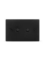 Buster + Punch V2 2 Gang Switch in Black