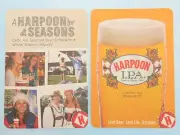 Beer COASTER HARPOON Brewing Boston Irish Stout ~*~ MASSACHUSETTS Breweriana