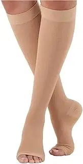 [DUnLap] Toe Socks S-XL Elastic Open Toe Knee High Stockings Calf Compression Stockings Varicose Veins Treat Shaping Graduated Pressure Stockings Open Toe Socks