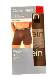 Calvin Klein Men underwear 3 Pack Microfiber Boxer Brief Moisture-Wicking MEDIUM