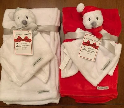 Choice Of Snowman Security Lovie Blanket Beyond Sets Red or White NEW