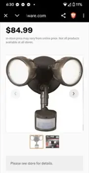 All-Pro Bronze 180° SECURITY Motion Sensing Dusk To Dawn LED Floodlight Fixture