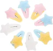 BESPORTBLE 8pcs Hair Accessories Clips Star for Hair Barrettes Fuzzy Hair Clip Small Barrettes Hair Styling Accessories Decorative Hair Pin Plush