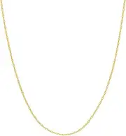 [JewelryWeb] 10k Yellow Gold Light-Light Weight Rope Chain Necklace With No 46 Centimeters Chain-Necklace for Women and Men in