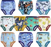 MOEMOE BABY Boys' Absorbent Potty Training Pants | Cotton Training Pants | Washable Potty Training Briefs for Boys - 8 Packs