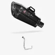 Honda MSX125 Grom 13-15 High Mount Exhaust System XP8C Carbon Fibre End Can