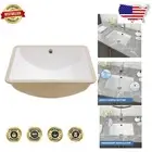 Sleek Deep Basin Vanity Sink - 18x14 Inch Undermount Porcelain for Easy Cleaning
