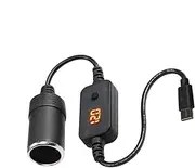 Car Socket Converter Cable - 30cm Portable Transformer Cable for Automotive | Car Charger Adapter Converter Cable | Lightweight Car Charger Adapter for Auto, Trucks, SUVs, Sedan, RV