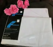 2 Vtg Fieldcrest Flat Sheet Fine Combed Percale White Double Bed Unused NEW