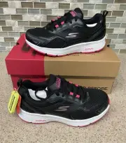 Skechers NIB Womens Go Run Consistent Shoes Sneakers Size 5 Wide Black/Pink NEW