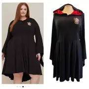 Torrid 5 (5X 28) Harry Potter Hooded Hi-Lo Costume Cosplay Halloween Dress Punk
