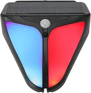 Jiawu Solar Warning Light, 4 Modes Solar Strobe Lights with 129db Motion Alarm Sound, IP65 Waterproof Red & Blue Light Flashing for Garden Patio Yard Front Door Home, Jiawuy5vnwaqxc8