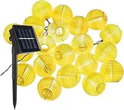 30 LED Solar Lantern Lamp 6.5M Outdoor Waterproof,ALED LIGHT Solar String Lights 30 LEDs Warm White Decorative Outdoor String Lights with 2 Modes for Party,Festival,Celebration,Yard,DIY Home Decor
