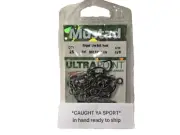 25 MUSTAD 1/0 ringed ultra pt R9174NP-BN 2X strong fishing LIVE BAIT HOOKS *
