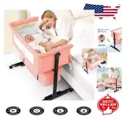 Portable 3-in-1 Baby Bassinet & Bedside Sleeper – Adjustable Height & Storage