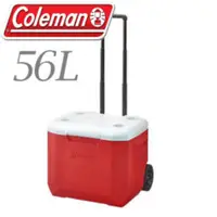 在飛比找松果購物優惠-Coleman 美國 56L 美利紅拖輪冰箱拖輪冰箱/行動冰
